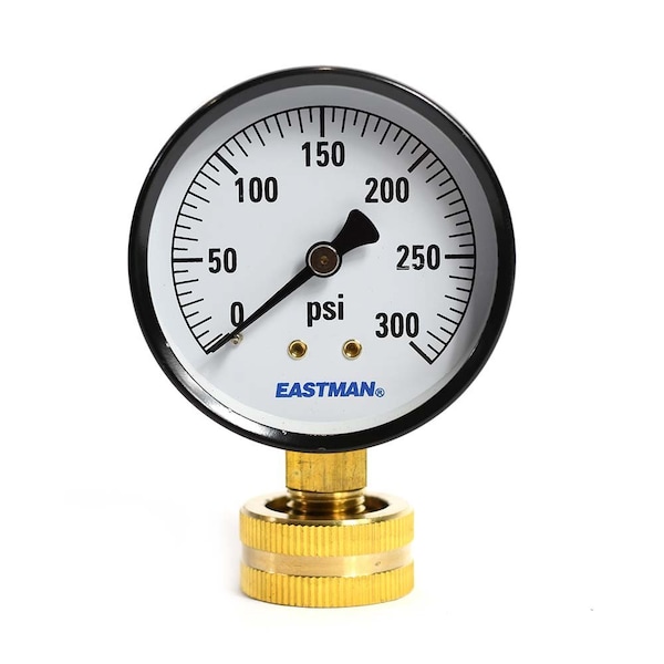 Thrifco Plumbing 2-1/2 Inch 300 PSI 3/4 Inch GHT, P2A Water Pressure Test Gauge, 4400365 - main